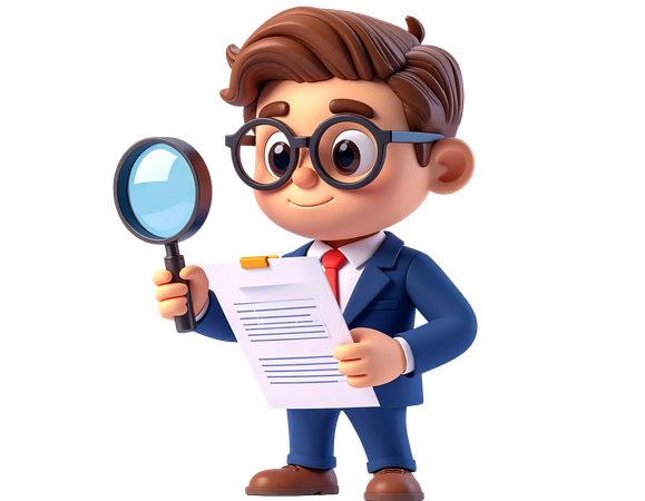 Illustration politique de confidentialité site web avec document et loupe symbolisant la protection des données