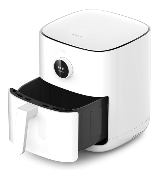 Xiaomi Smart Air Fryer 4,5 L blanc avec panier ouvert